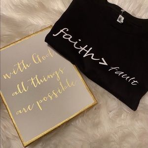 Faith is greater than fault t-shirt